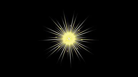 Starburst rays glowing with bright light flares and radiating beams on a dark Stock Footage 346515256