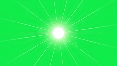 Starburst rays. White sunburst rays on green screen background Stock Footage 338219303