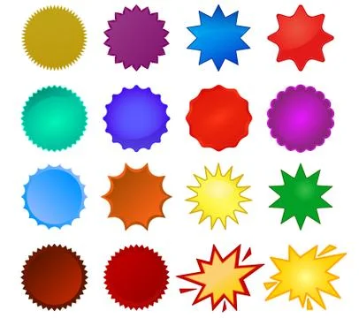 Starburst seals Stock Illustration
