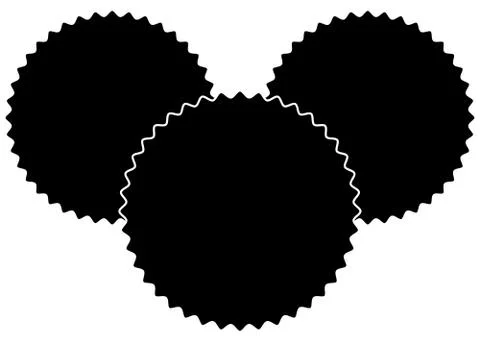 Starburst shaped badge, button shape with copyspace. Abstract badge, button o Illustrazione stock