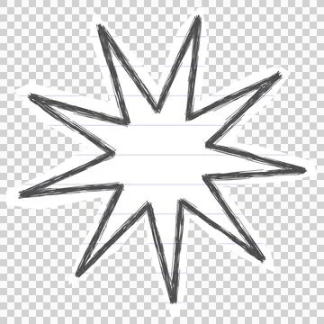 Starburst spark doodle Stock Illustration