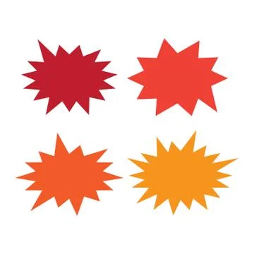 Starburst speech bubbles set. Bursting icon. Starburst isolated icons set Stock Illustration