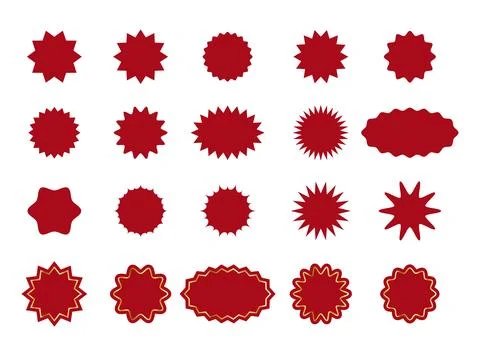 Starburst sticker Stock Illustration