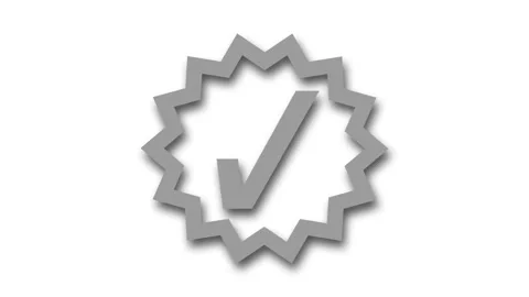 Starburst Task Complete Check Animation Stock Footage 307956134
