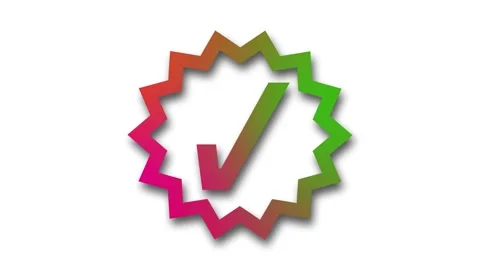 Starburst Task Complete Check Animation Stock Footage 307956249
