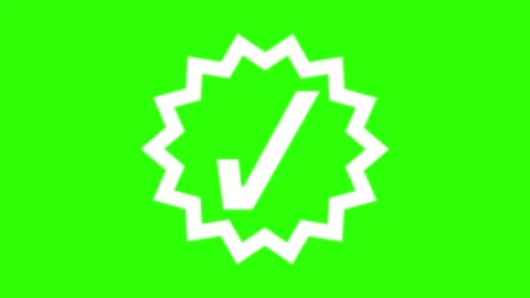 Starburst Task Complete Check Animation Stock Footage 307956268