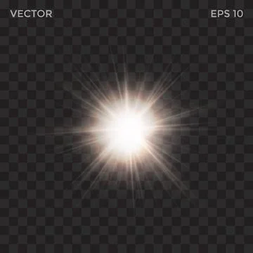 Starburst vector light effect Stock Illustration