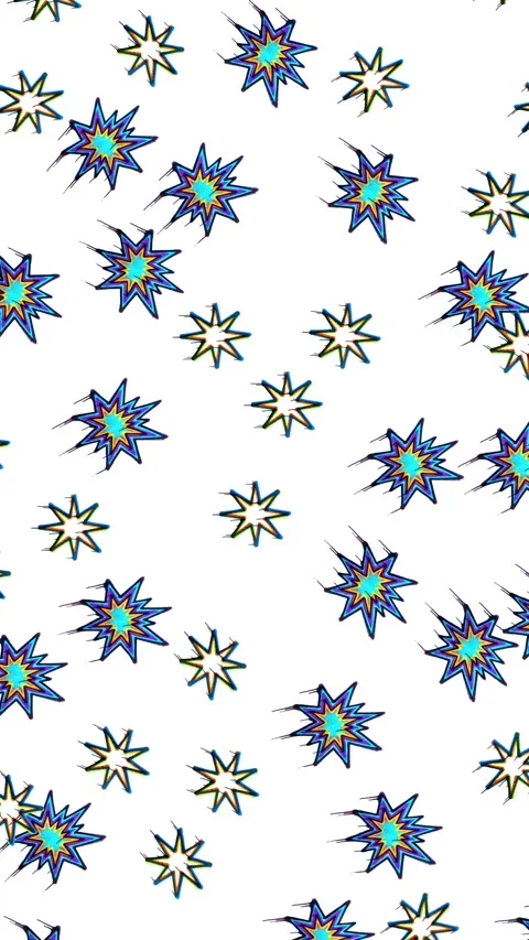 Starburst vertical seamless pattern. Emo background, vertical background Vidéo 333895646