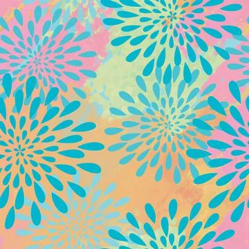 Starbursts &amp; Abstract Background Stock Illustration