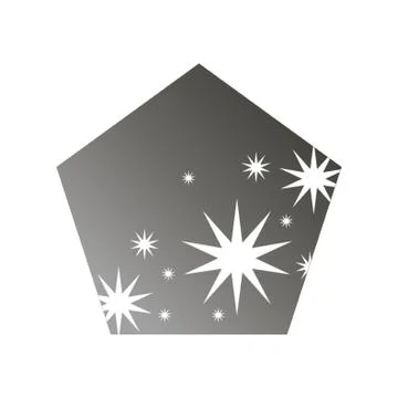 Starbursts Inside A Hexagon Illustrazione stock