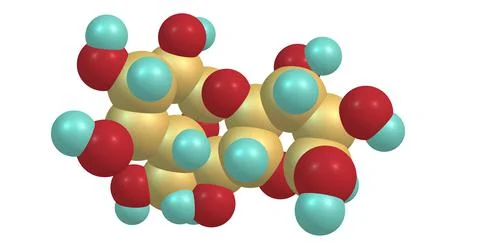 Starch molecular structure isolated on white Stock Illustration