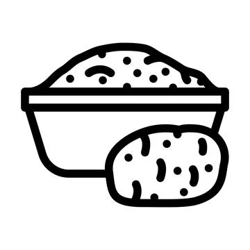 Starch potato line icon vector illustration Stock Illustration