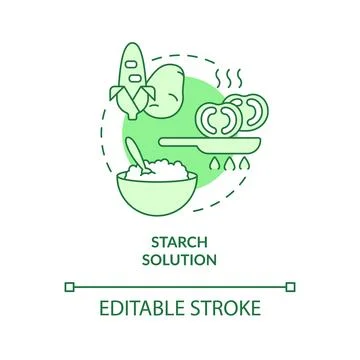 Starch solution green concept icon Stock Illustration