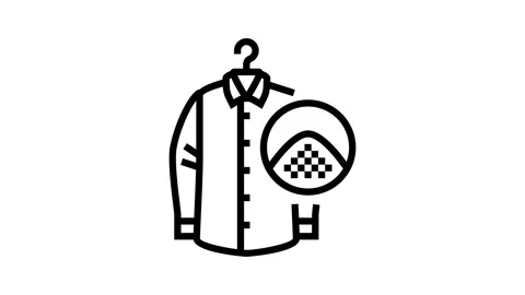 Starching cloth laundry wash line icon animation Stock Footage 326128029