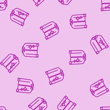 Starching cloth line vector seamless pattern 스톡 일러스트