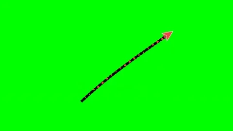 Stardust dotted trail arrow bottom right pulse green screen Stock Footage 344648438