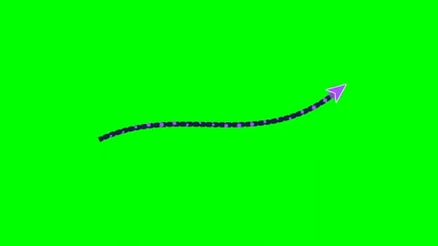 Stardust dotted trail arrow right vertical pop green screen Stock Footage 344648305