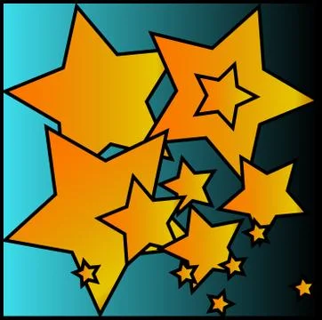 STARFALL BACK Illustrazione stock