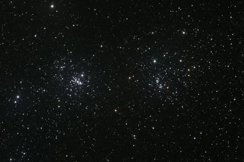 Starfield with The Double Cluster Stock Photos