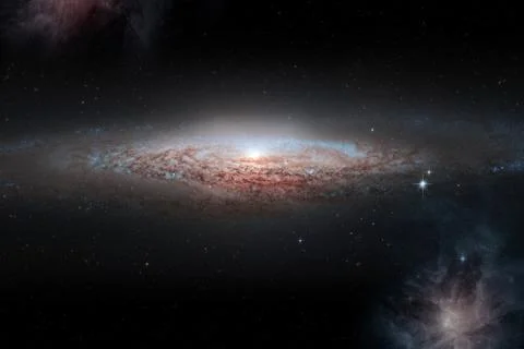 Starfield galaxy spiral background- Elements of this Image Furnished by NASA 스톡 일러스트