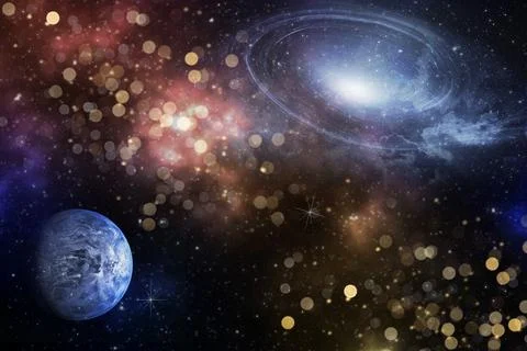 Starfield galaxy spiral- Elements of this Image Furnished by NASA Stockillustratie
