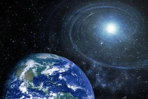 Starfield galaxy spiral- Elements of this Image Furnished by NASA Stock Photos