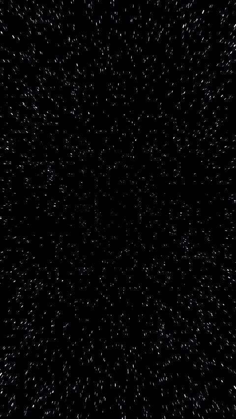 Starfield hyper-jump effect, cosmic speed light blue neon lines, space warp Stock Footage 302126095