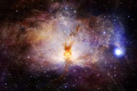 Starfield in outer space many light years far from the Earth. Fotos Stock