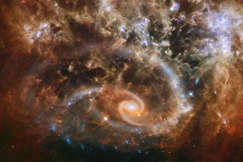 Starfield in outer space many light years far from the Earth. Foto stock