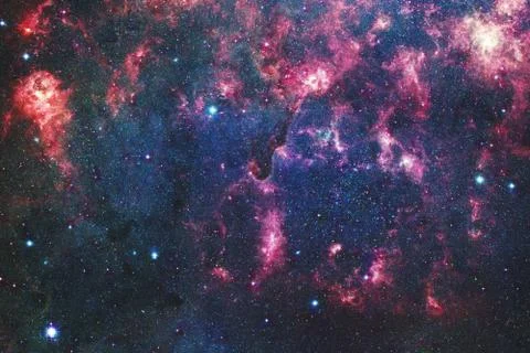 Starfield in outer space many light years far from the Earth. 库存照片