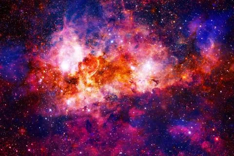 Starfield in outer space many light years far from the Earth. 库存照片