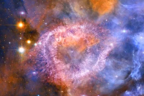 Starfield in outer space many light years far from the Earth. Stockfoto's