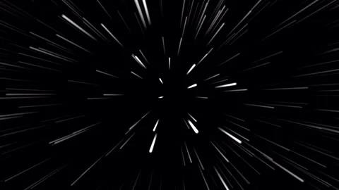 Starfield in outer space showcasing warp speed Stock Footage 329706022
