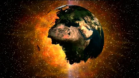 Starfield in universe and super nova Stock Footage
