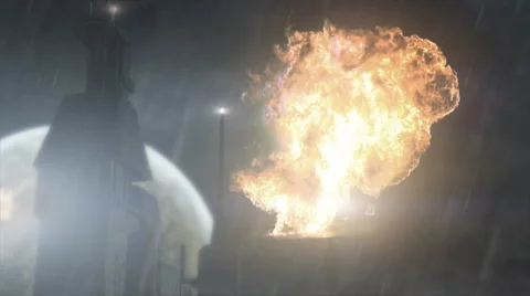 Starfighter Attacks Prison Stock Footage 882321