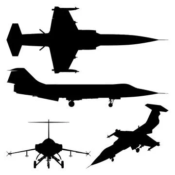 Starfighter Fighter Jet Airplane Vector. Stock Illustration