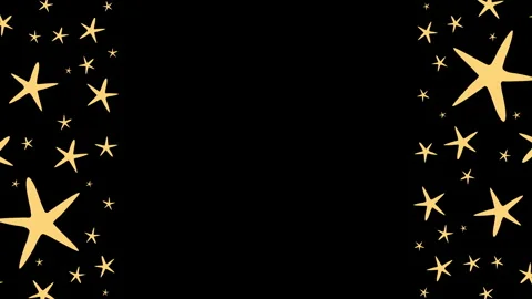 STARFISH 2 SIDES FRAME Stock Footage 243197493