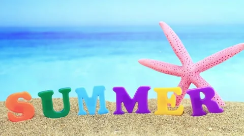 Starfish on the beach with clouds Stock Footage 62681104