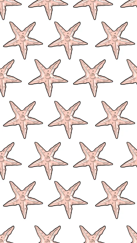 STARFISH HAND DRAWN PATTERN Stock Footage 268981078