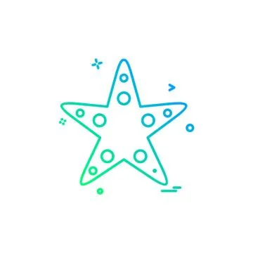 Starfish icon design vector Stock Illustration
