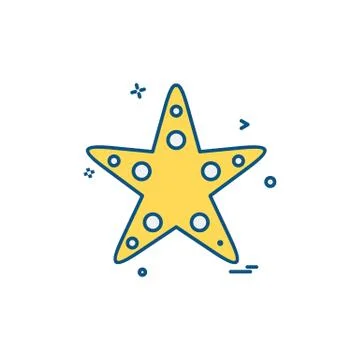 Starfish icon design vector Stock Illustration