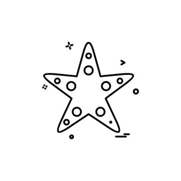Starfish icon design vector Stock Illustration