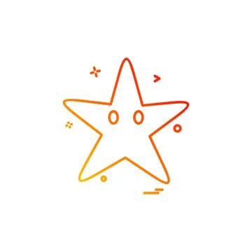 Starfish icon design vector Stock Illustration