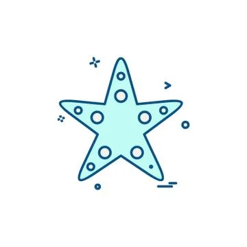 Starfish icon design vector Stock Illustration