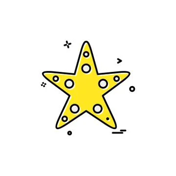 Starfish icon design vector Ilustración de archivo