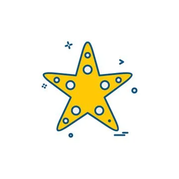 Starfish icon design vector Stock Illustration