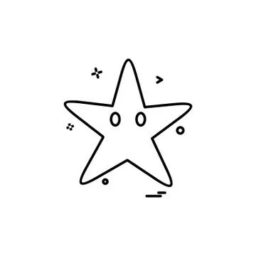 Starfish icon design vector Illustrazione stock
