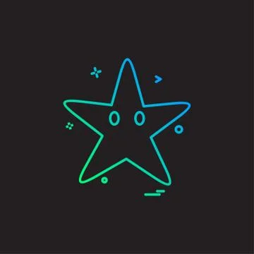 Starfish icon design vector Stock Illustration