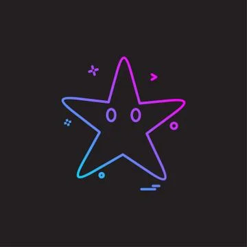 Starfish icon design vector Stock Illustration