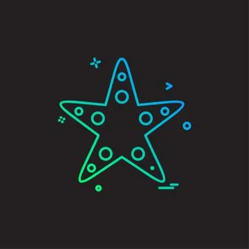 Starfish icon design vector Stockillustratie